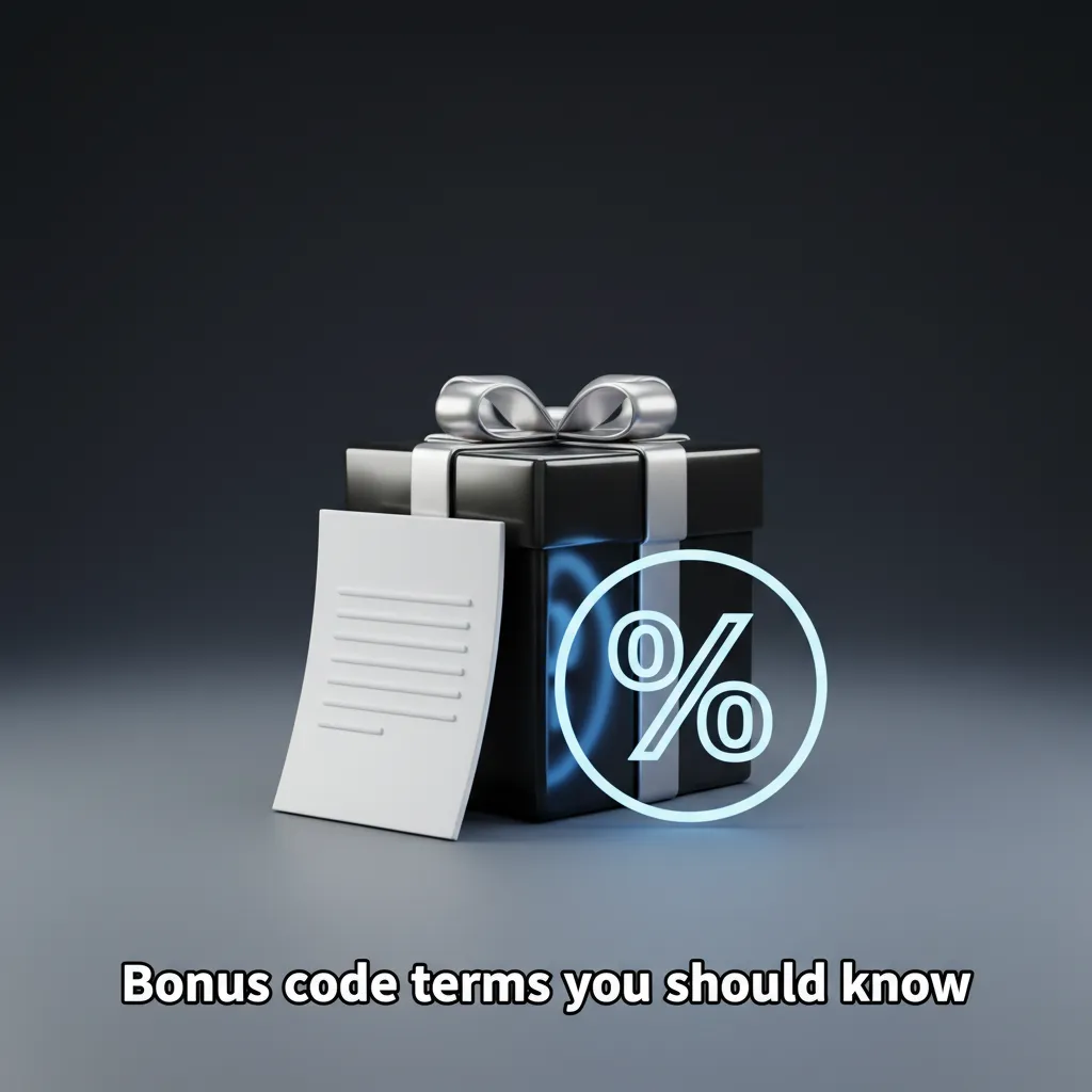 Infographic: Bonus code terms—18+, UK only, one welcome, enter code before deposit, min deposits vary, wagering applies.