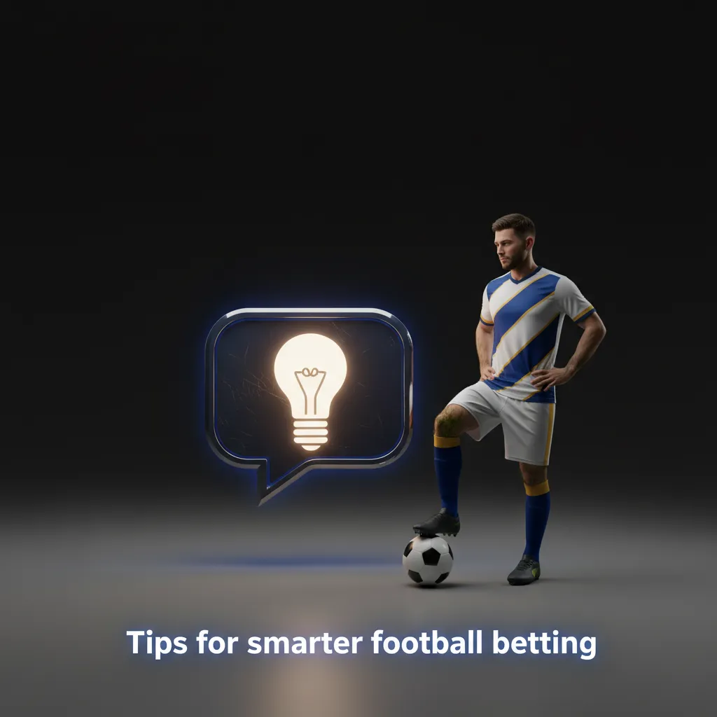 Infographic of football betting tips: study form, line-ups, weather, motivation, bankroll management, safer gambling (18+).