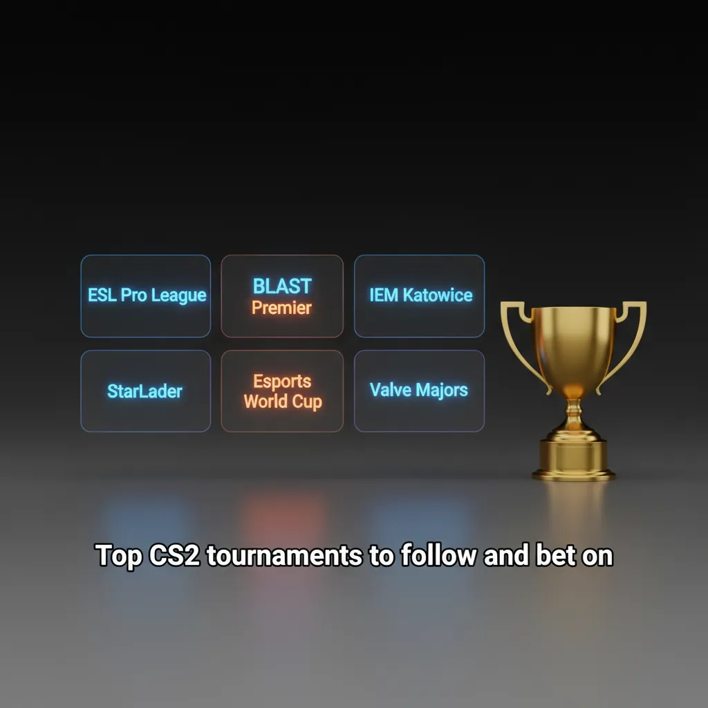 Top CS2 tournaments to follow and bet on: Valve Majors, ESL Pro League, IEM Katowice, BLAST Premier, IEM Cologne.