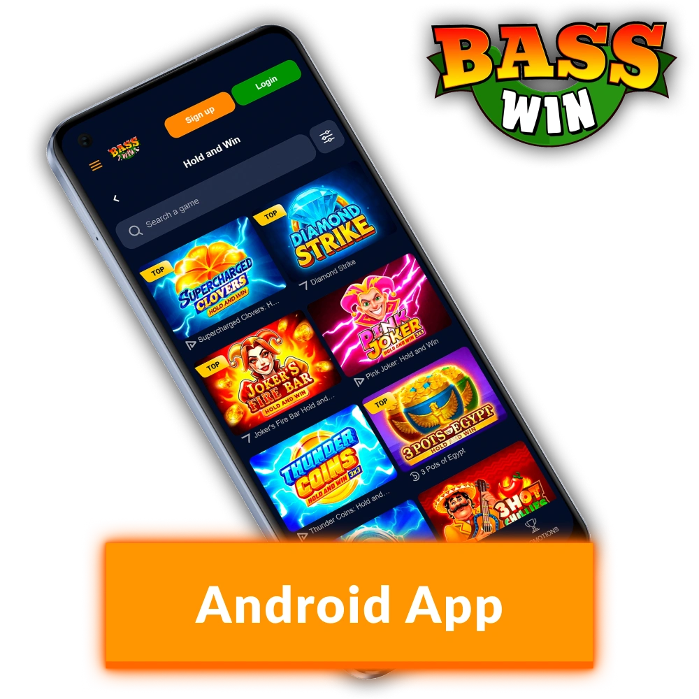 Get the Basswin Android application and play your favorite games.