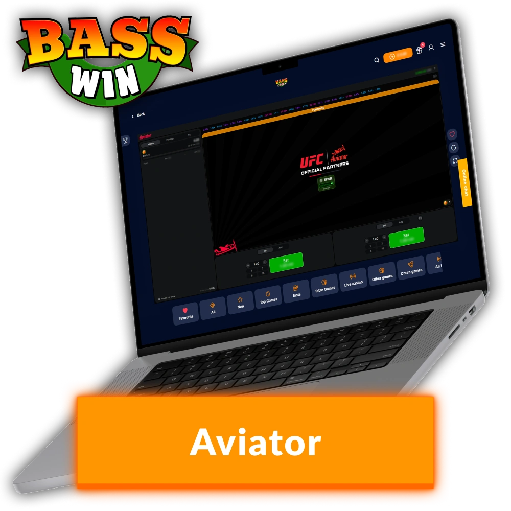 Play the thrilling Aviator game and cash out at Basswin.