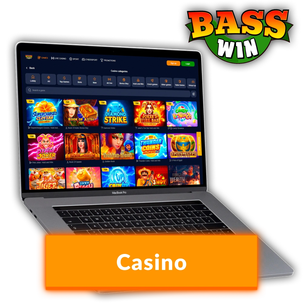 Enter the Basswin Casino to play the best online games.