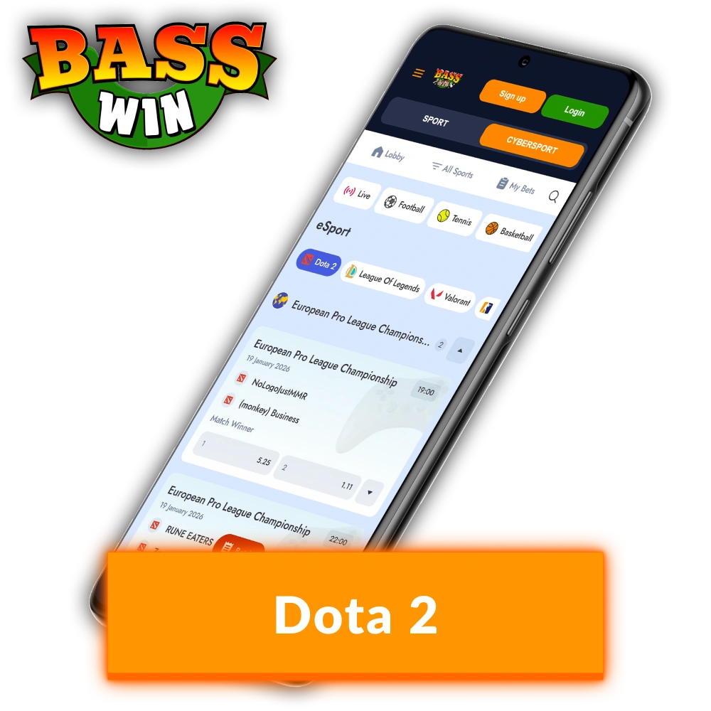 Place expert bets on Dota 2 championships at Basswin now.