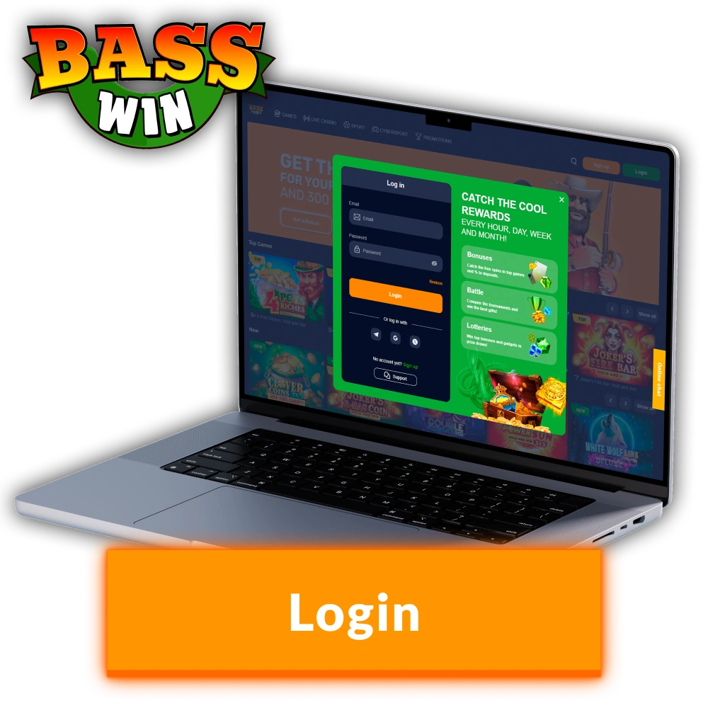 Use your Basswin Login details to access your personal dashboard.