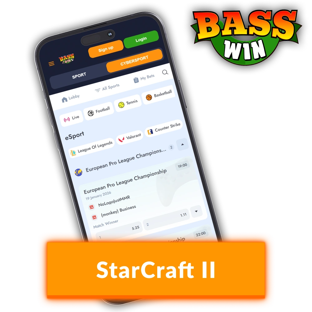 Follow Starcraft II events and win money at Basswin India.