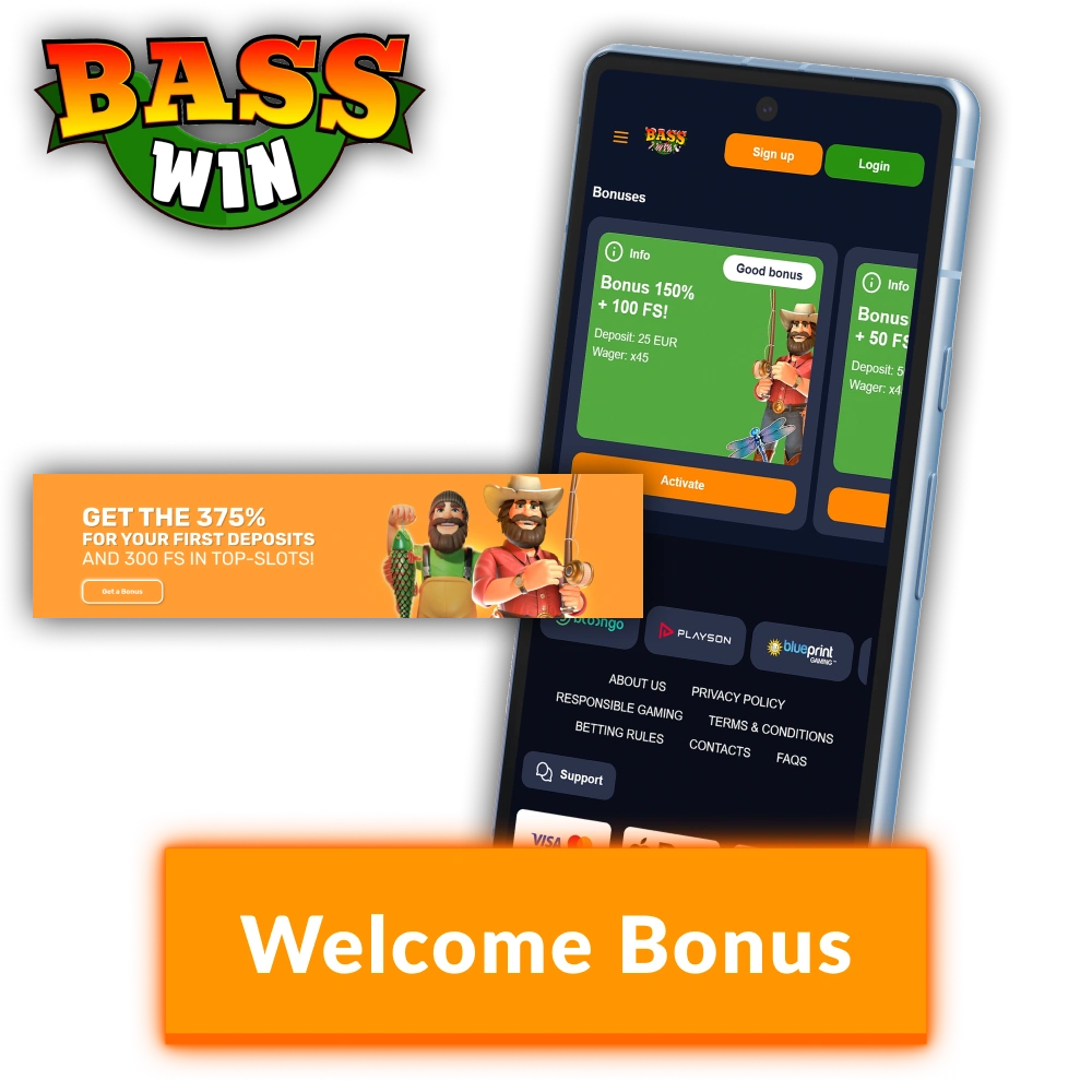 Claim a Basswin Welcome Bonus and enjoy a great start.