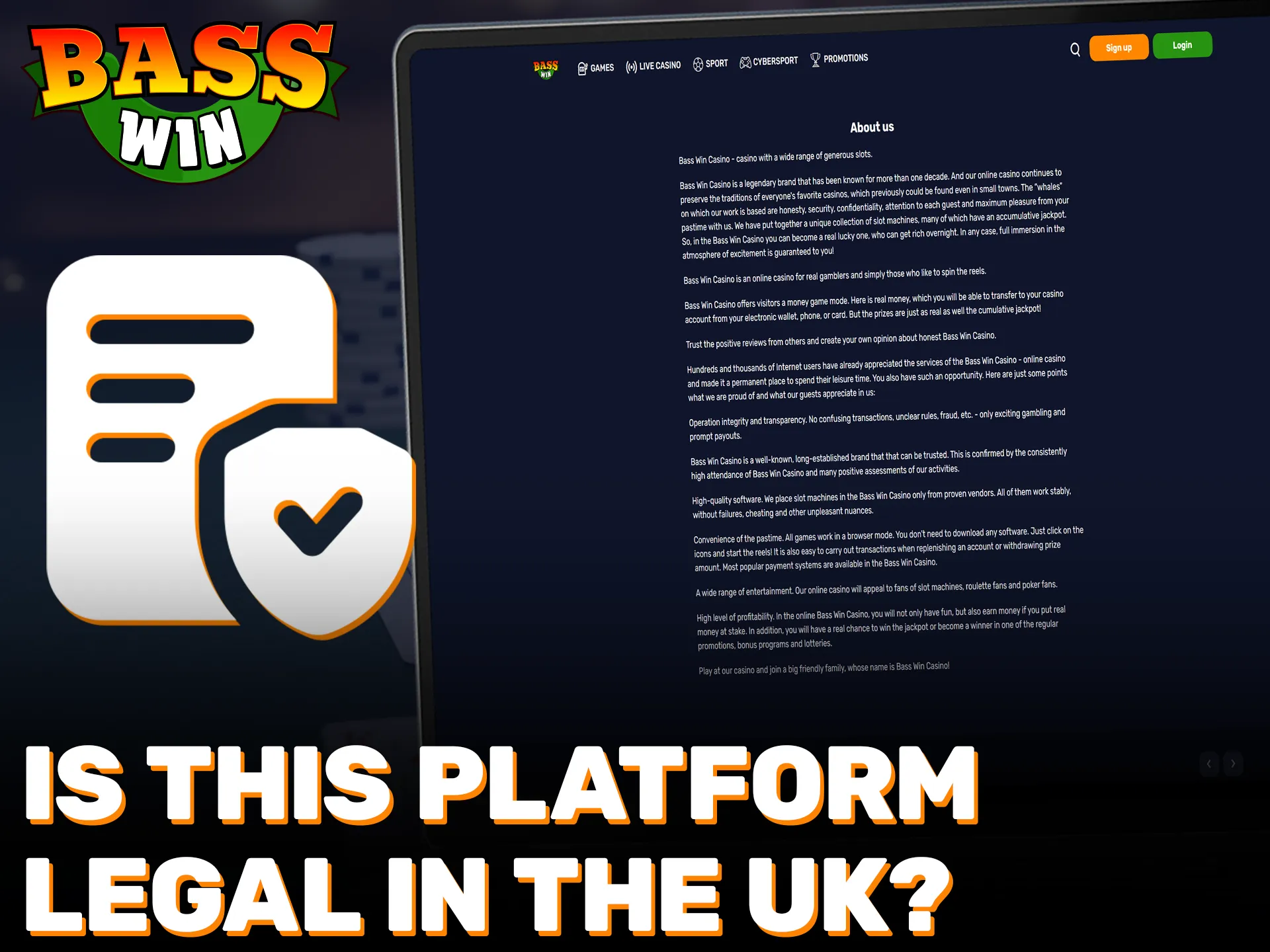 Check the legal status of the Basswin platform in the United Kingdom.