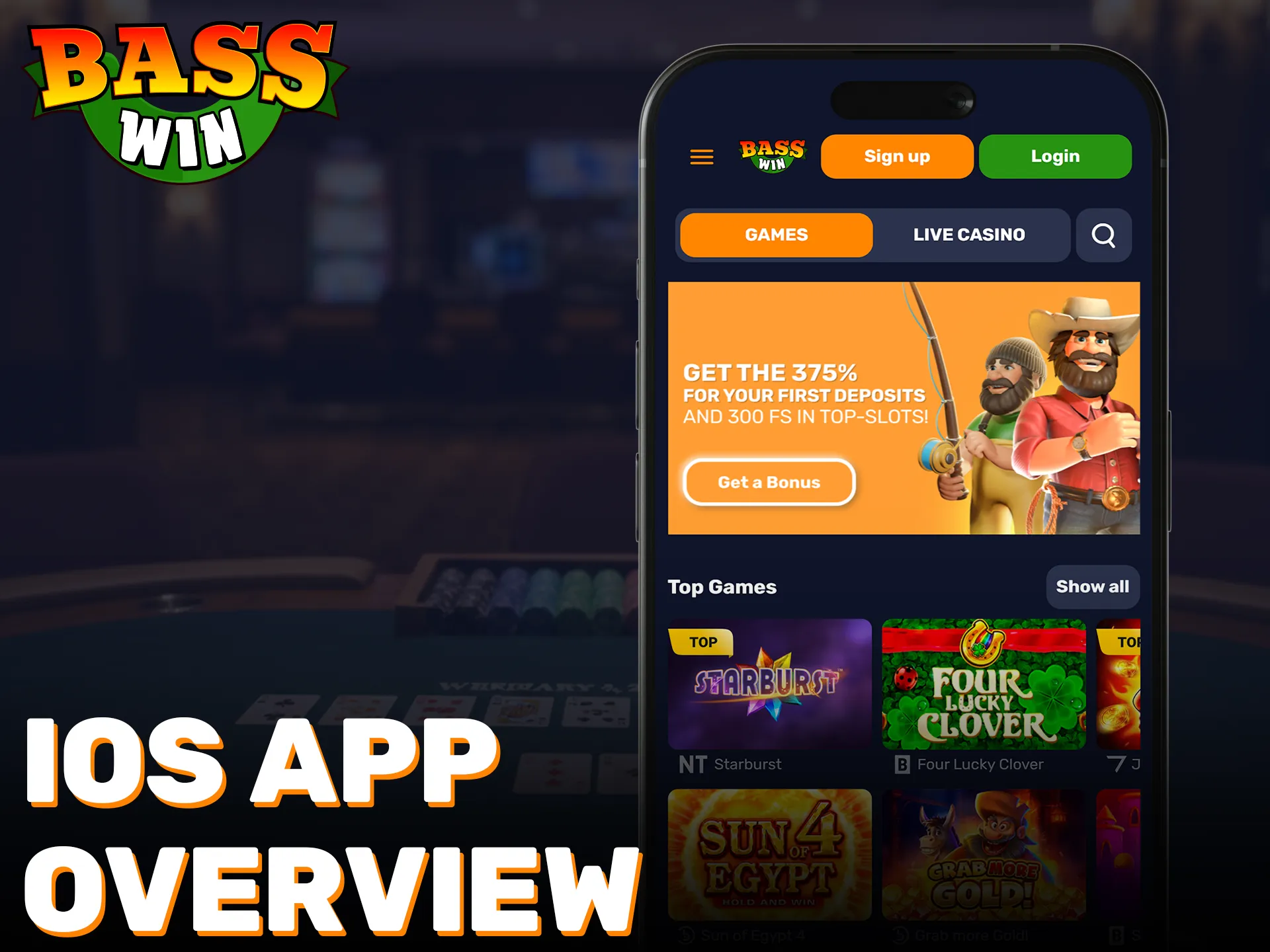 Explore the Basswin app overview designed specifically for Apple mobile users.