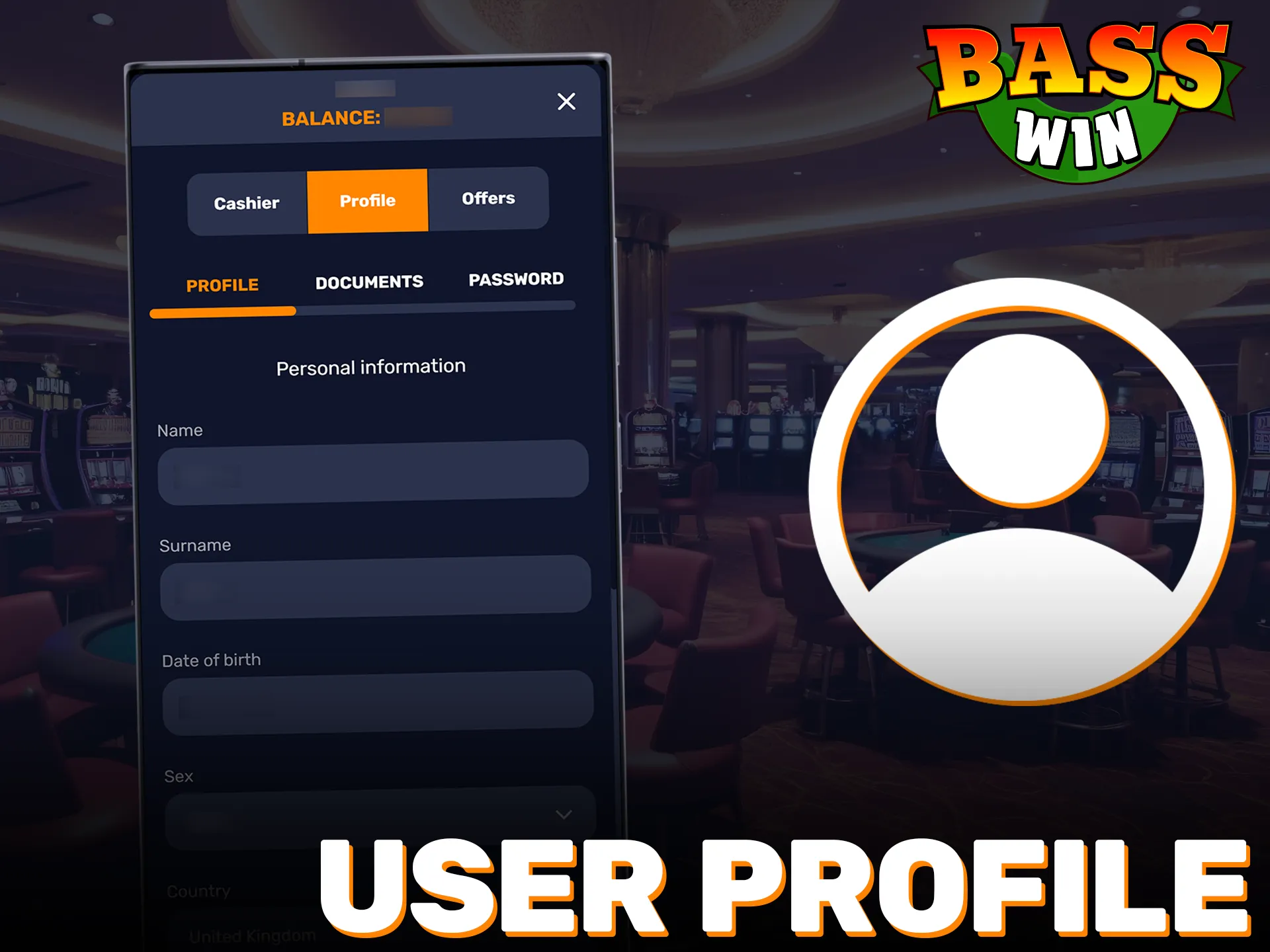 Manage user profile features to customize your personal Basswin app experience.