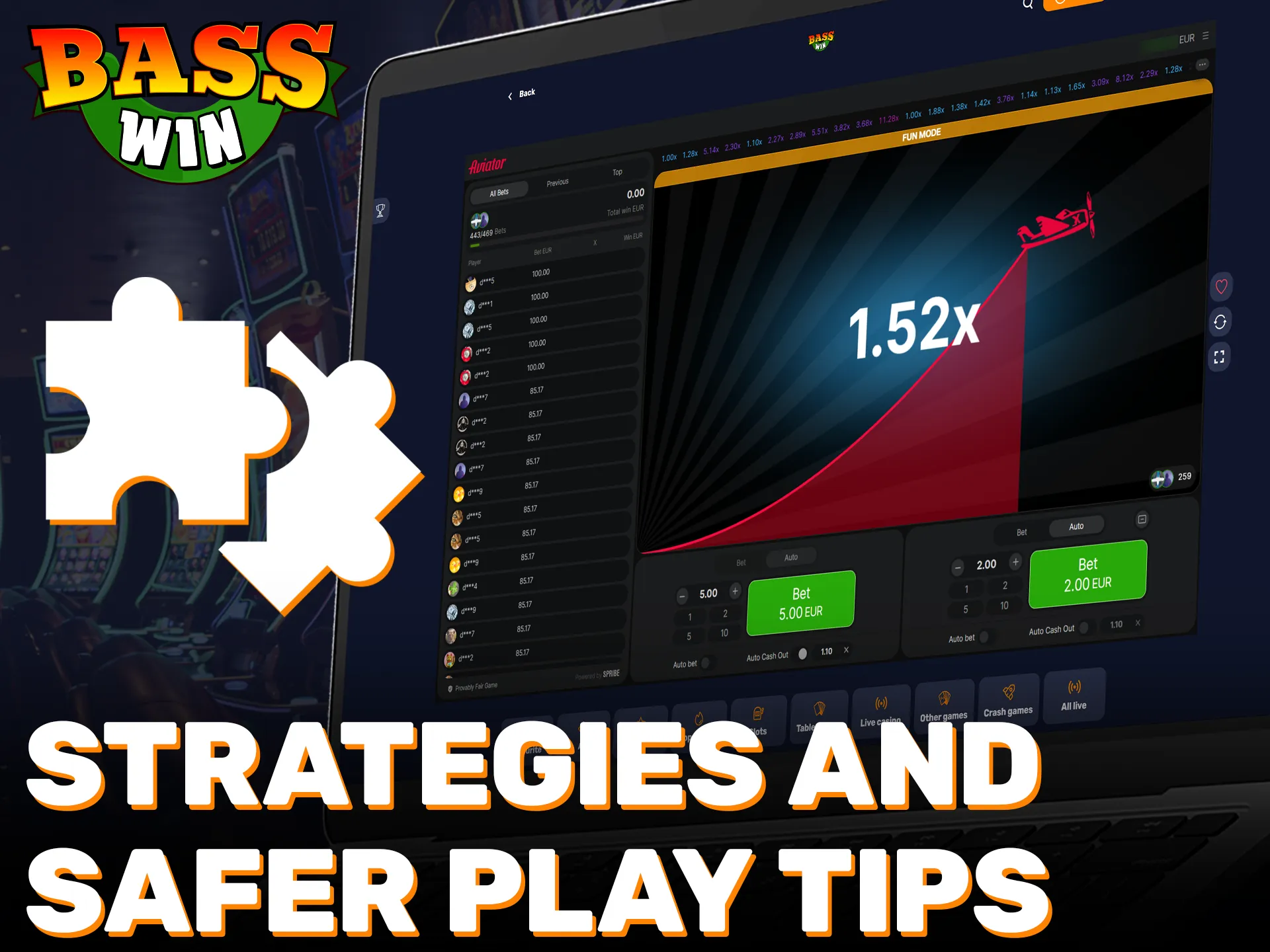 Apply winning Aviator strategies and play safer at Basswin.