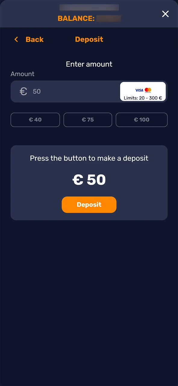 Authorize your deposit transaction securely to fund your Basswin account.