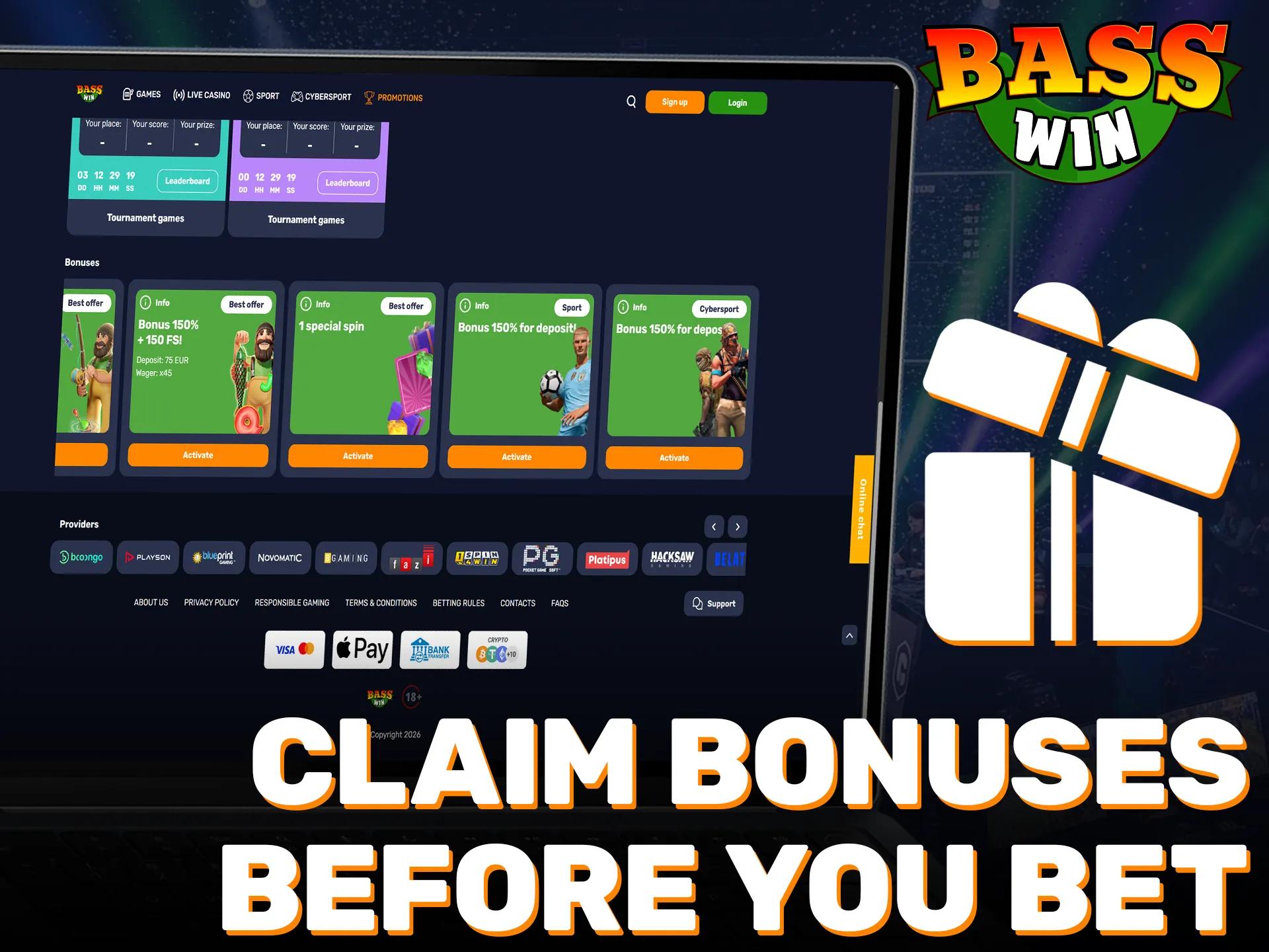 Activate the Basswin welcome bonus and start your Dota 2 journey.