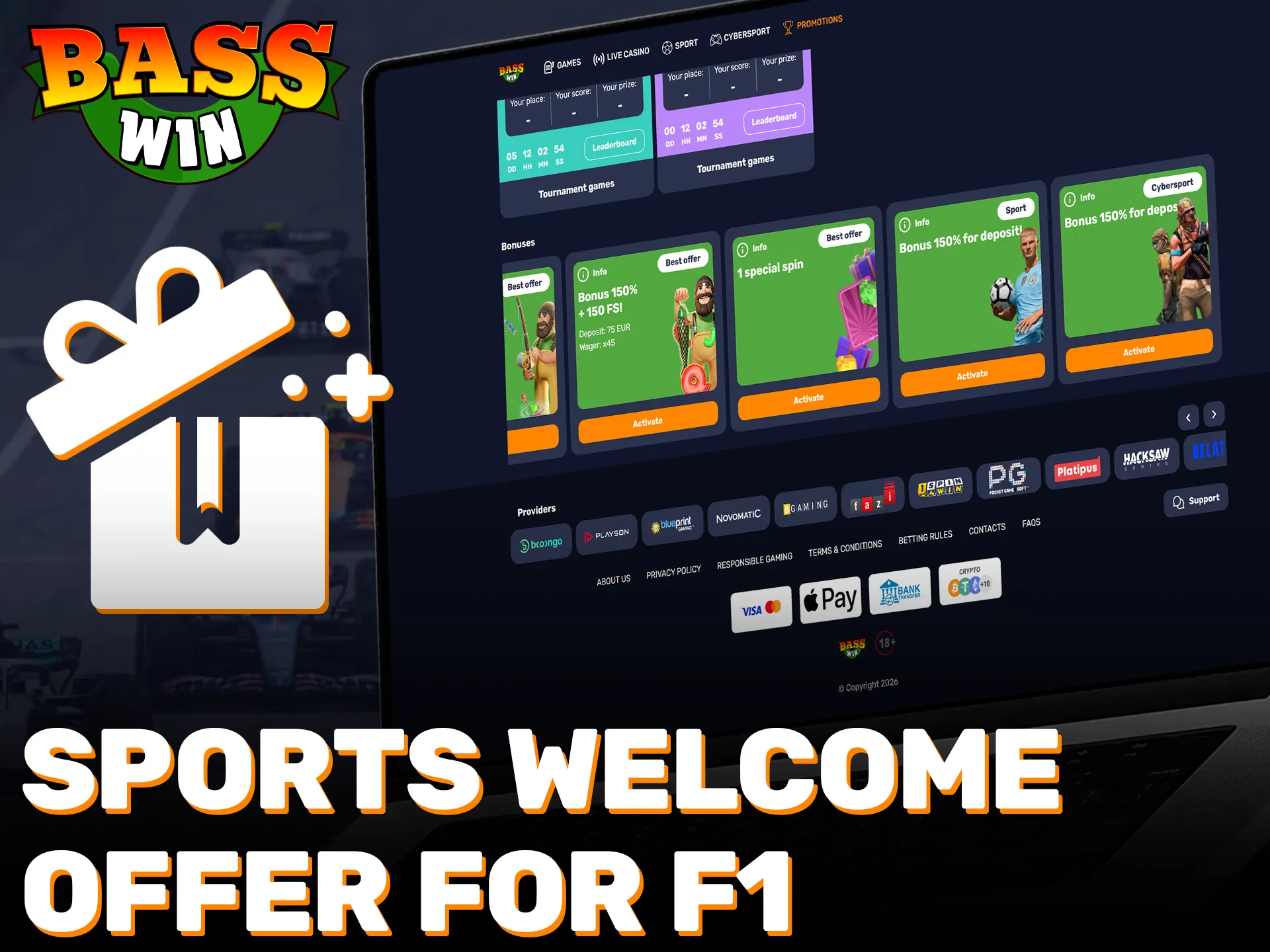 Claim a sports welcome offer for F1 betting at Basswin.