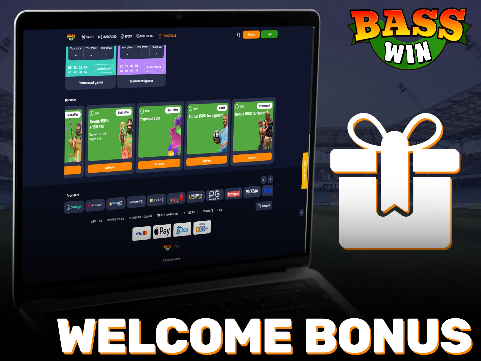 Claim a football welcome bonus at Basswin for better betting.