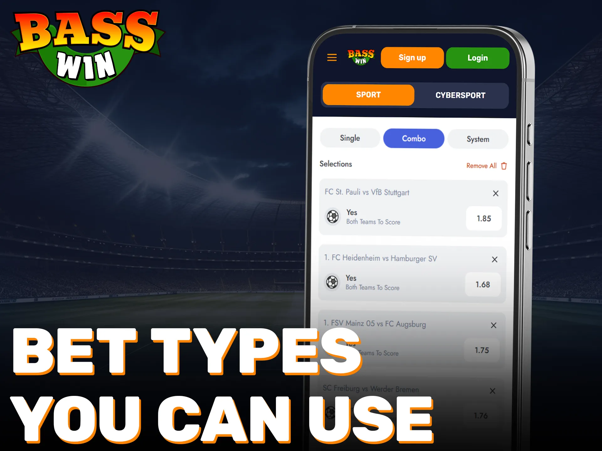 Explore various bet types available for your Basswin iOS sports strategy.