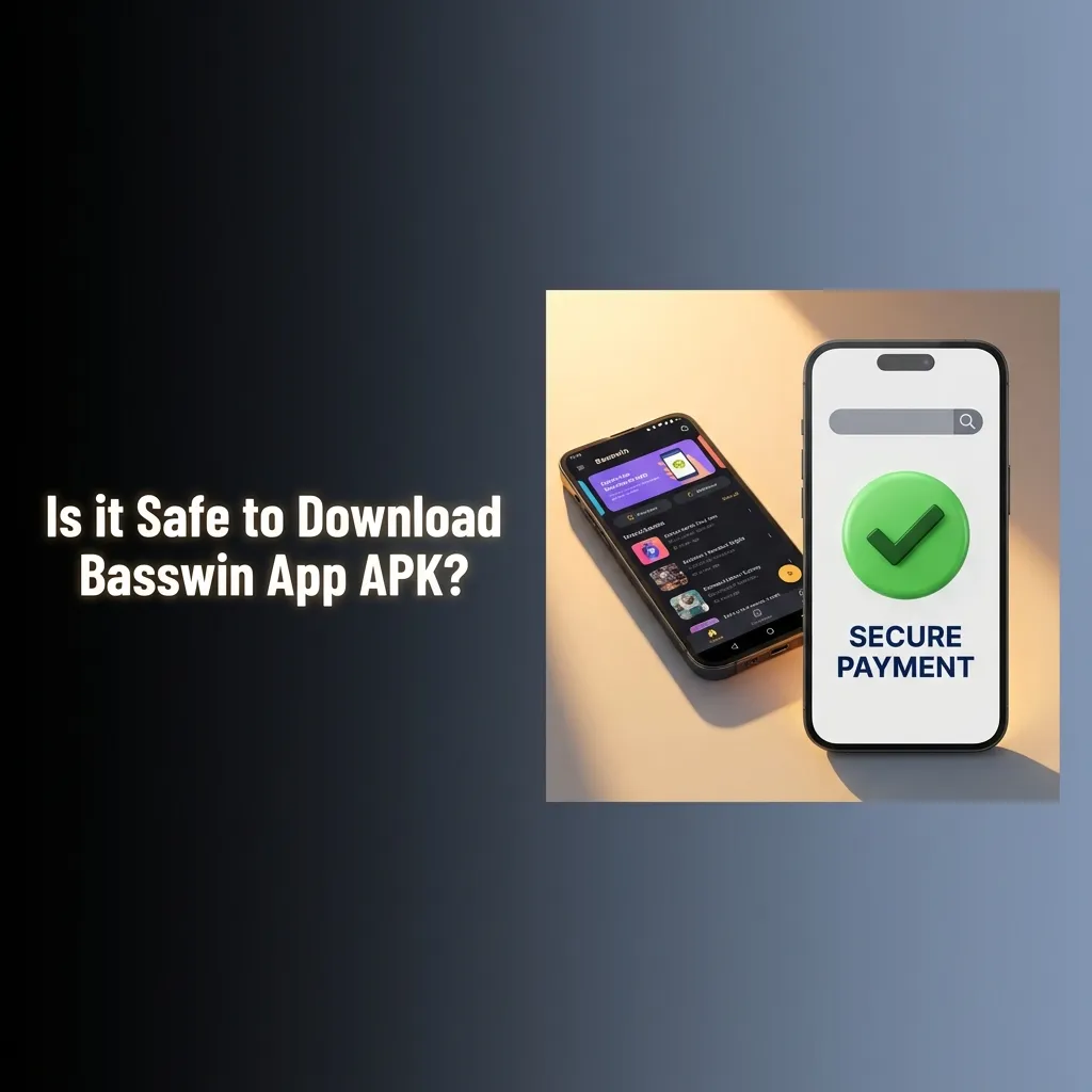 Basswin app security features showing Curaçao license, SSL encryption, and data protection symbols