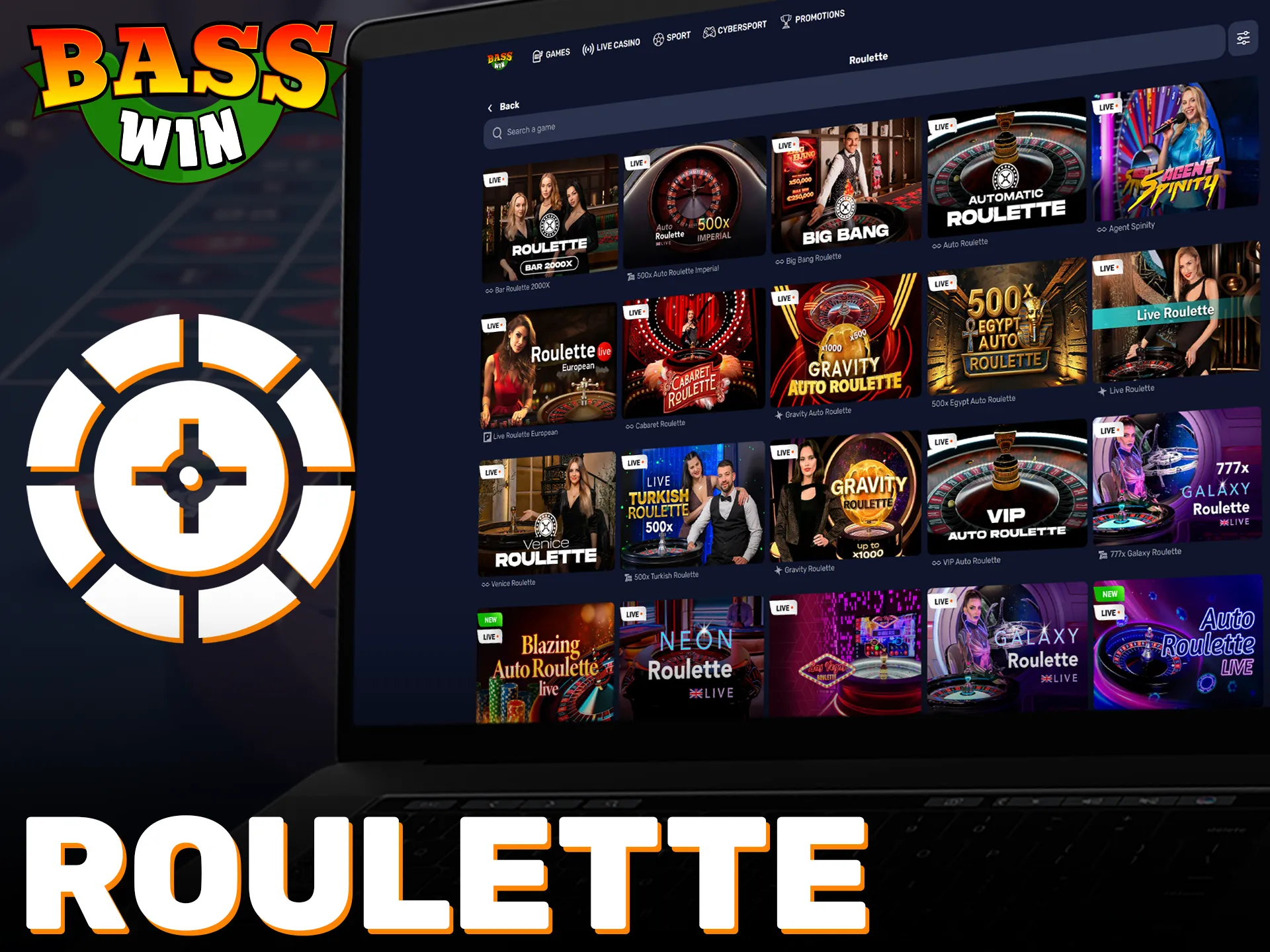 Play exciting Basswin live casino roulette and win big today.