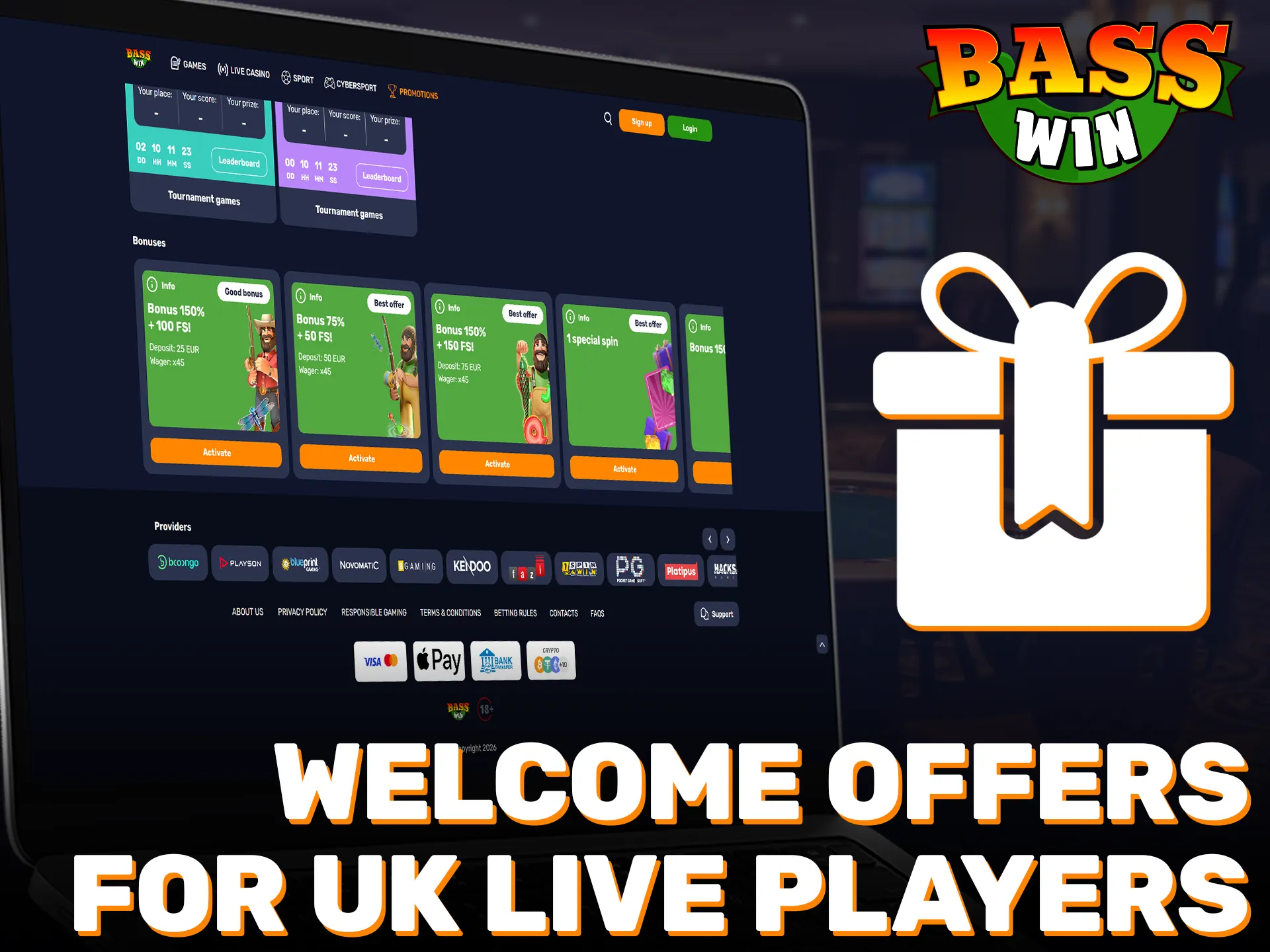 Grab exclusive Basswin welcome offers for UK live players now.