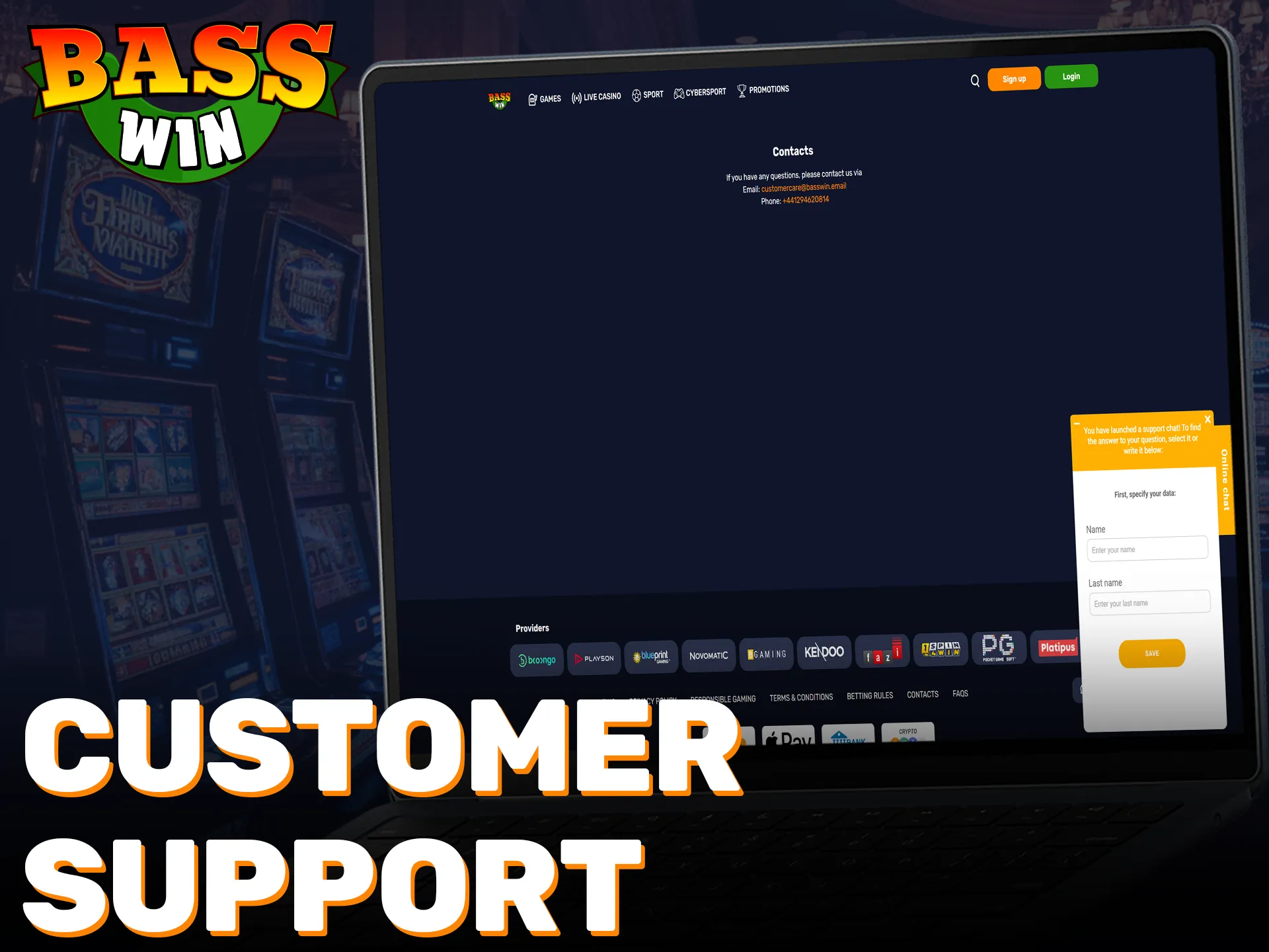 Contact the help desk for financial assistance on the Basswin payments site.