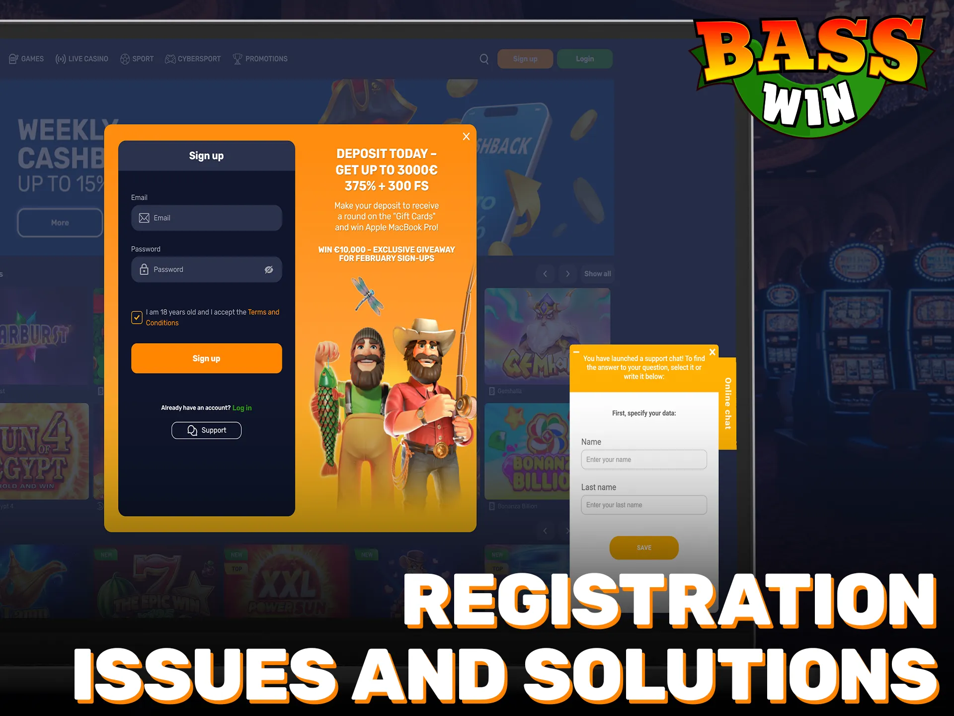 Resolve common Basswin registration issues quickly and start your journey.