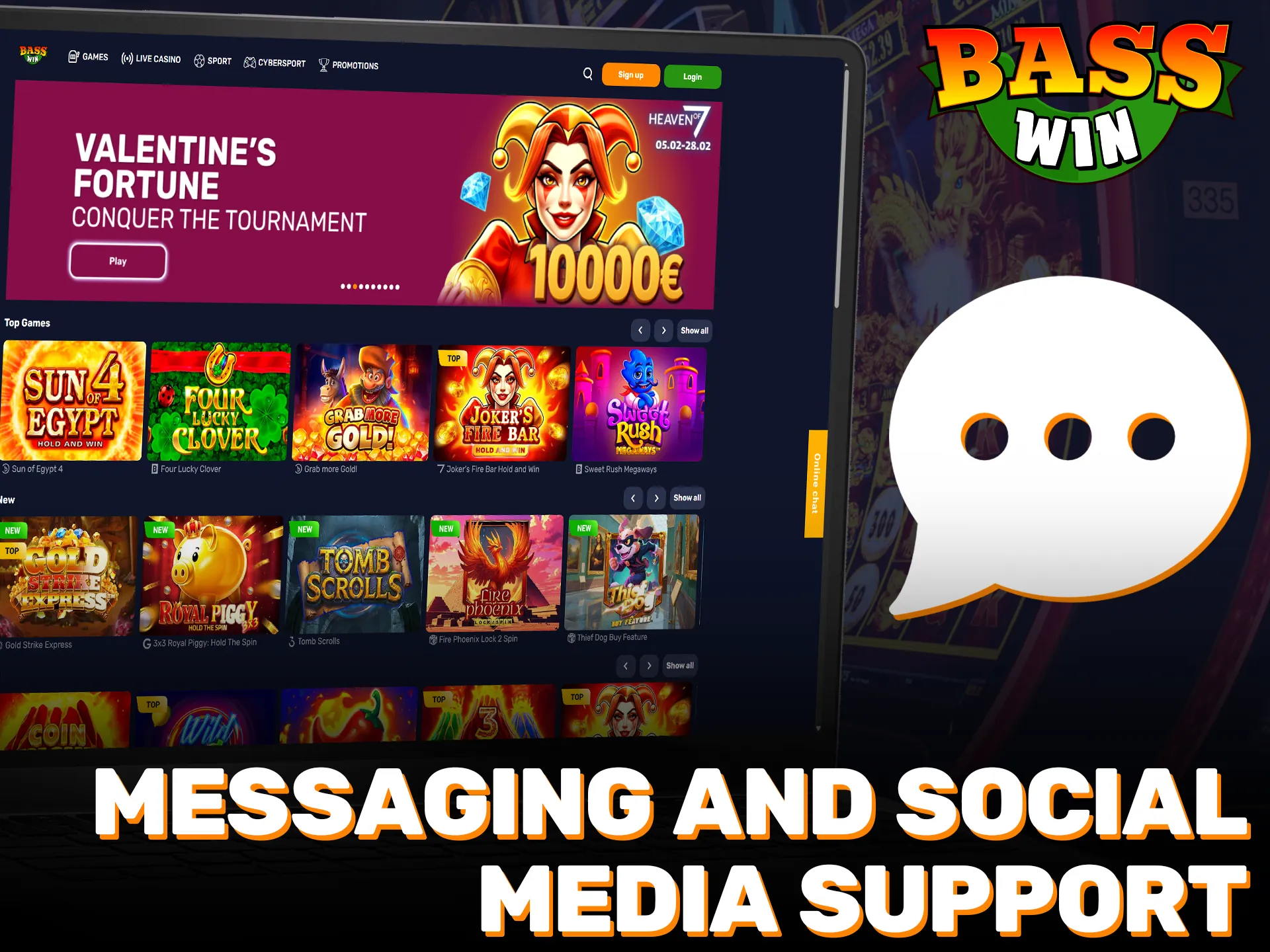 Follow Basswin Support on social media for official messaging and help.
