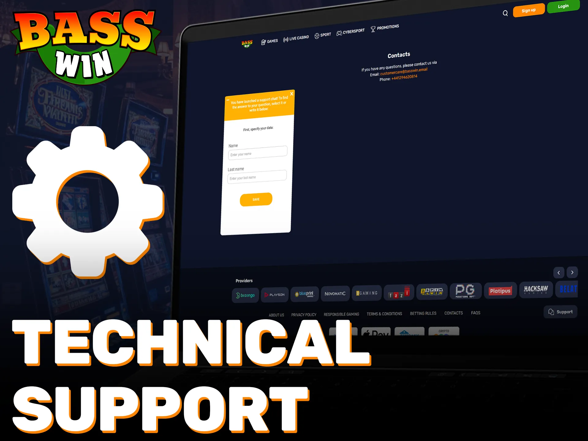 Get technical assistance for account and payment issues from Basswin Support.
