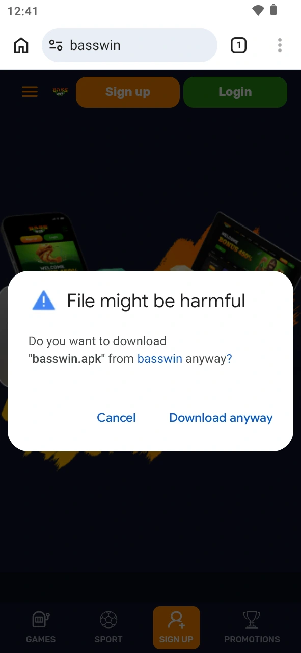 Get the new update file for your Basswin app.
