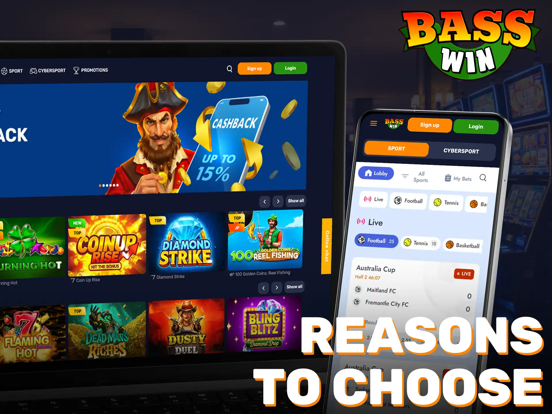 Discover the best reasons to join official Basswin and start playing.